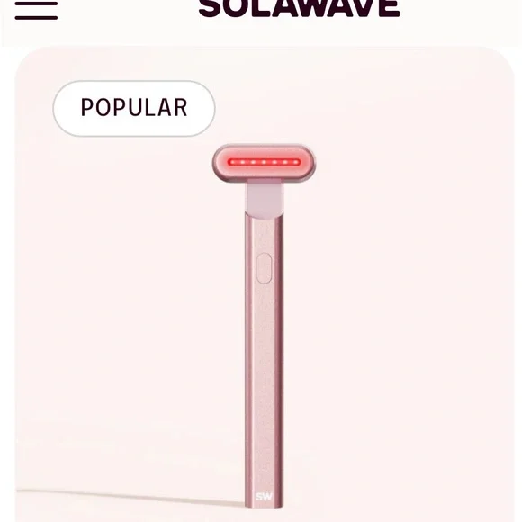 SolaWave Red Light Therapy Skincare Tool - Rose Gold